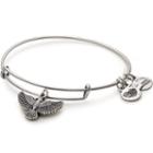 Alex And Ani Spirit Of The Eagle Charm Bangle Team Red, White, And Blue, Rafaelian Silver Finish