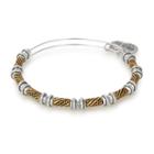 Alex And Ani Quill Two Tone Beaded Bangle