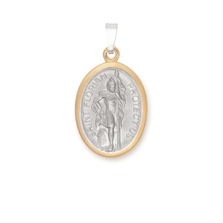 Alex And Ani Saint Florian Necklace Charm, Two Tone