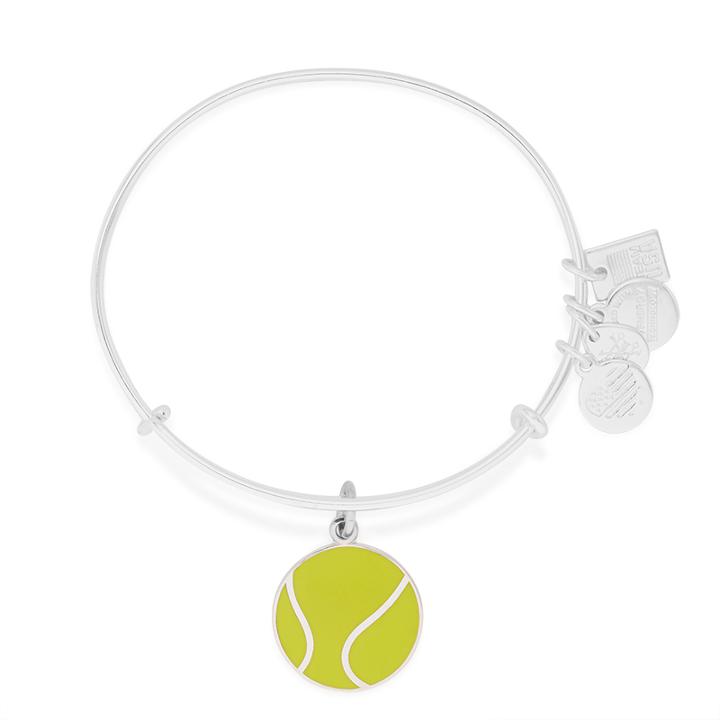 Alex And Ani Team Usa Tennis Charm Bangle, Shiny Silver Finish