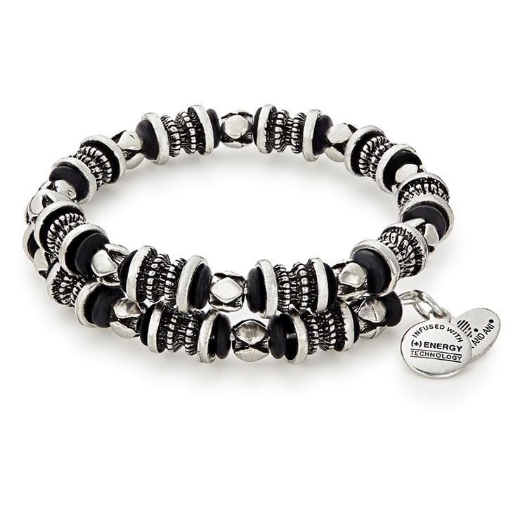 Alex And Ani Nightfall Heritage Wrap, Rafaelian Silver Finish