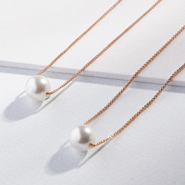 Alex And Ani White Sea Sultry Adjustable Necklace With Swarovski  Crystal Pearls, 14kt Rose Gold Plated