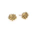 Alex And Ani Lotus Peace Petals Post Earrings, 14kt Gold Plated Sterling Silver