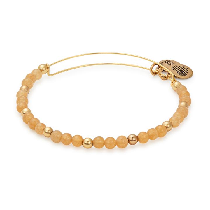 Alex And Ani Marigold Beaded Bangle, Rafaelian Gold Finish