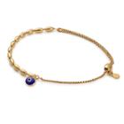 Alex And Ani Evil Eye Fancy Bead Pull Chain Bracelet, 14kt Gold Plated Sterling Silver