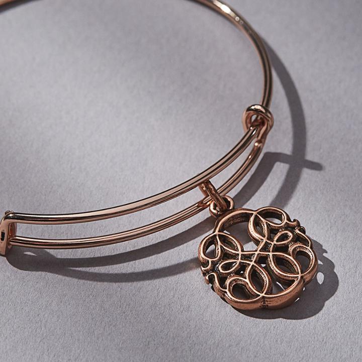 Alex And Ani Path Of Life Charm Bangle, Rafaelian Rose Gold Finish