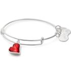 Alex And Ani (product)red Heart Of Strength Charm Bangle | Global Fund, Shiny Silver Finish