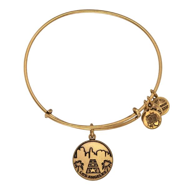 Alex And Ani Los Angeles Charm Bangle, Rafaelian Gold Finish