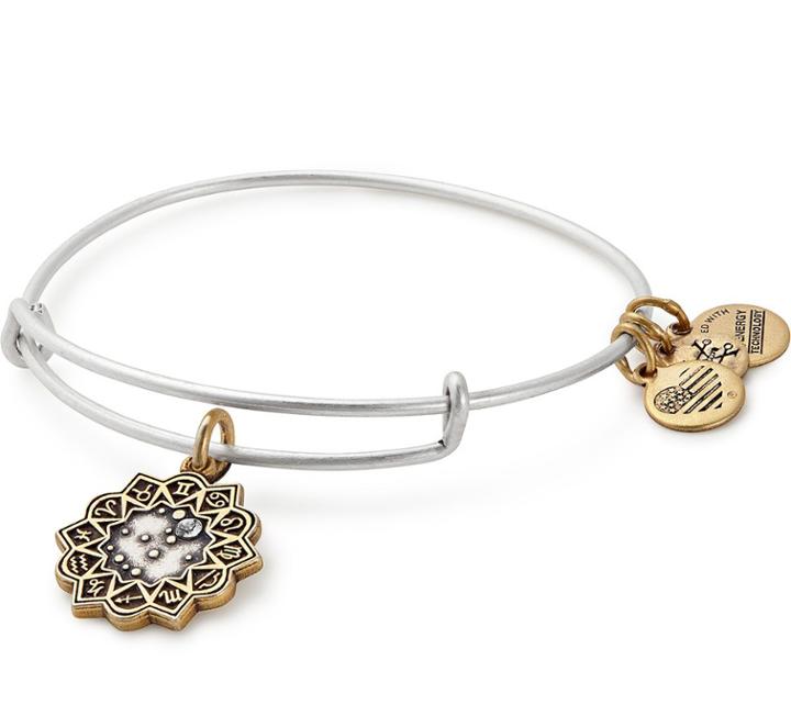 Alex And Ani Gemini Two Tone Charm Bangle