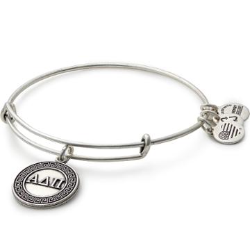 Alex And Ani Alpha Delta Pi Charm Bangle, Rafaelian Silver Finish