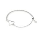Alex And Ani Heart Pull Chain Bracelet, Sterling Silver