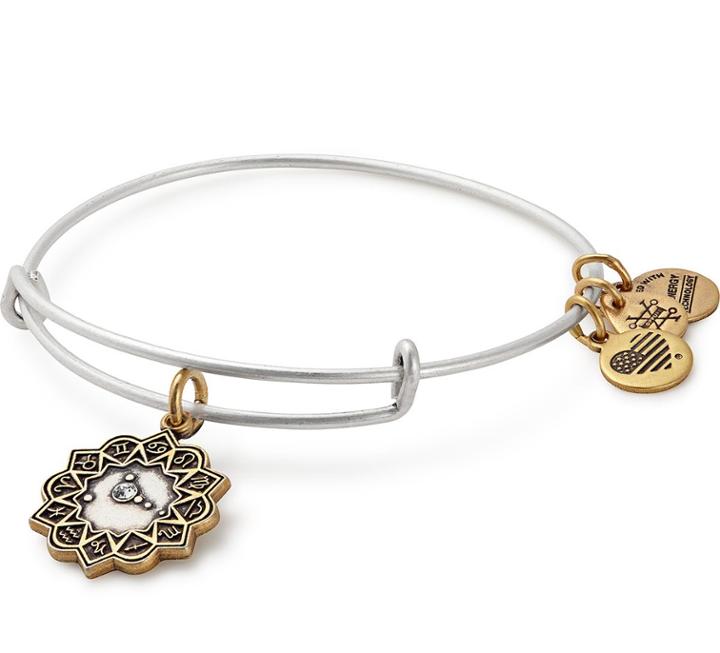 Alex And Ani Cancer Two Tone Charm Bangle