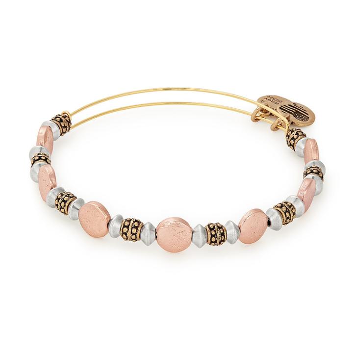 Alex And Ani Splendor Beaded Bangle, Two Tone