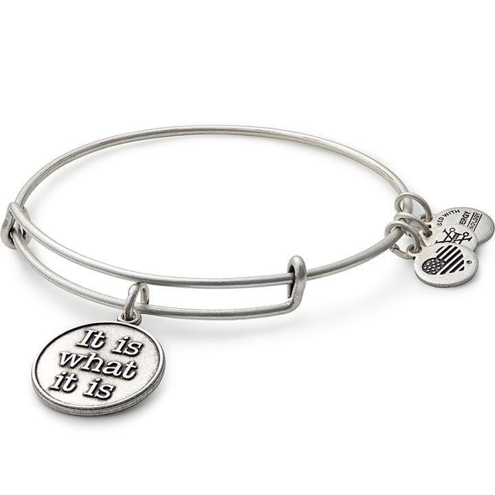 Alex And Ani It Is What It Is Charm Bangle, Rafaelian Silver Finish