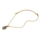 Alex And Ani Hand Of Fatima Anklet, Rafaelian Gold Finish