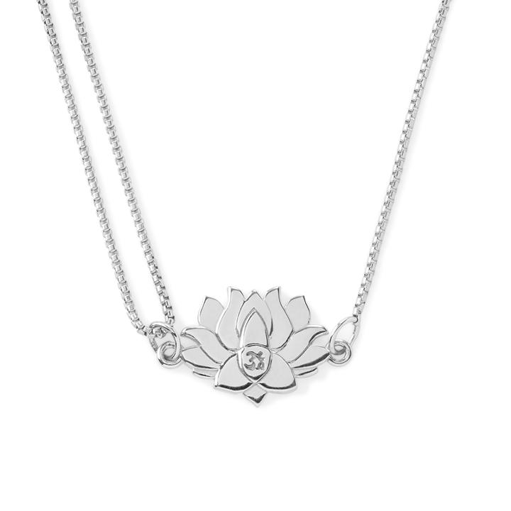 Alex And Ani Lotus Peace Petals Pull Chain Necklace, Sterling Silver