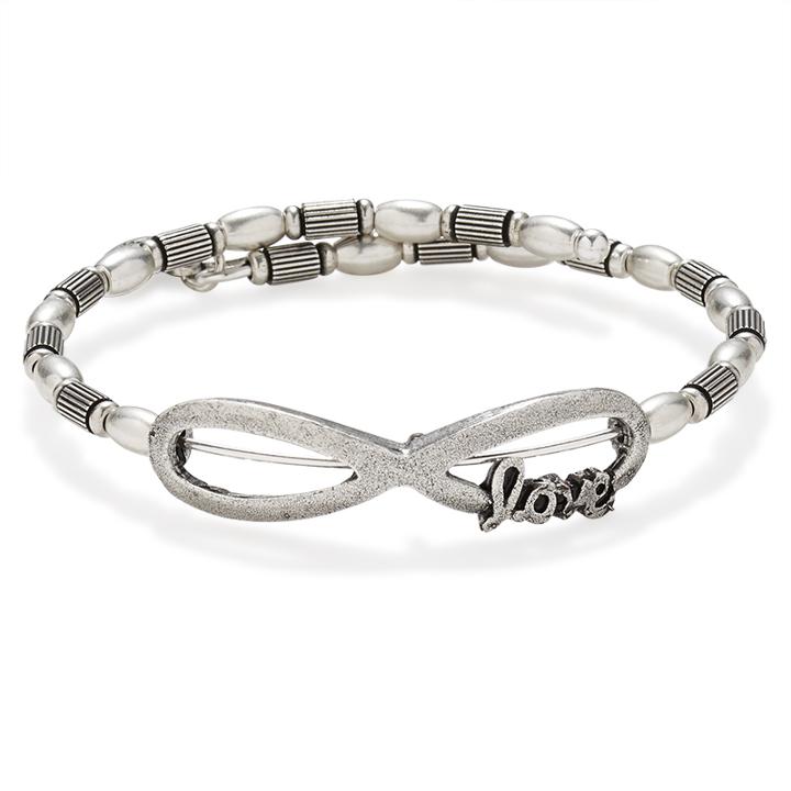 Alex And Ani Infinite Love Wrap, Rafaelian Silver Finish