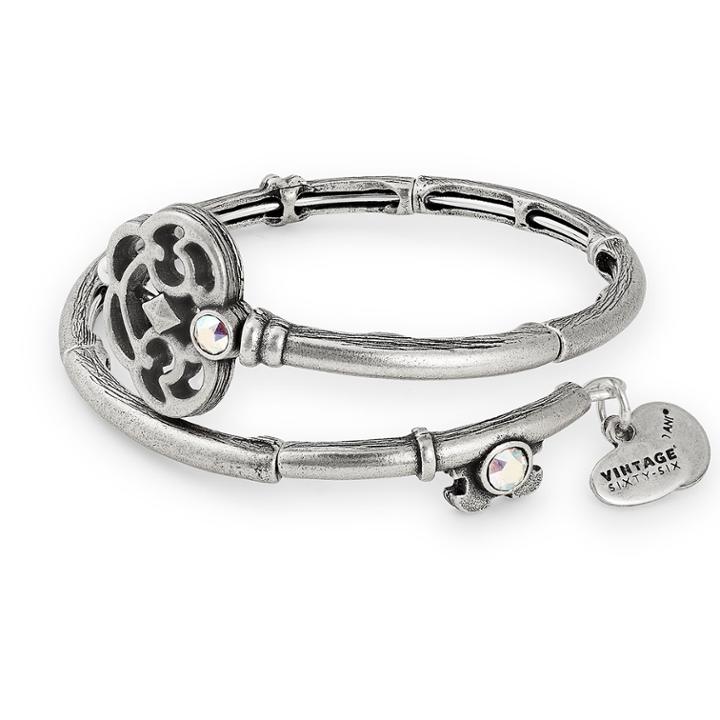 Alex And Ani Key Wrap, Rafaelian Silver Finish