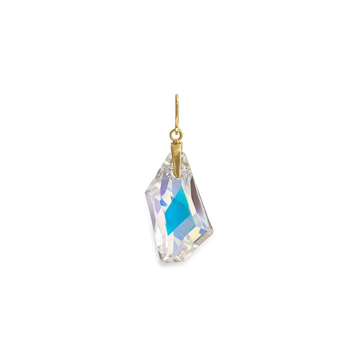 Alex And Ani Icy Blue Necklace Charm With Swarovski® Crystal, 14kt Gold Plated