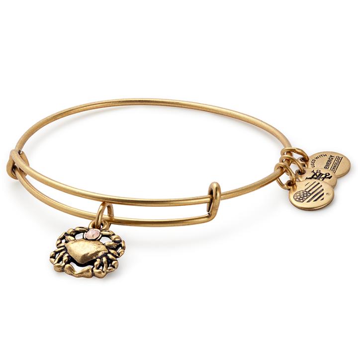 Alex And Ani Crab Charm Bangle, Rafaelian Gold Finish