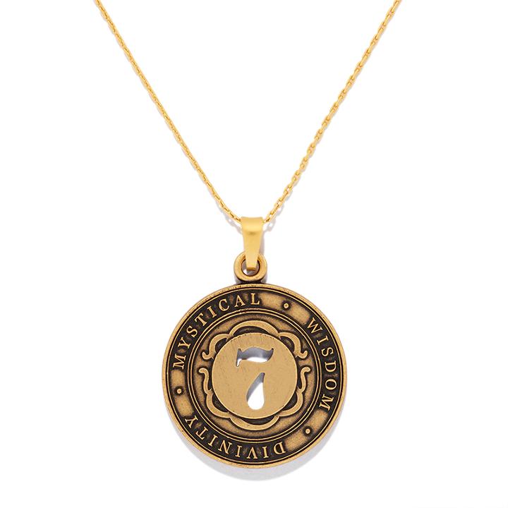 Alex And Ani Number 7 Expandable Necklace, Rafaelian Gold Finish