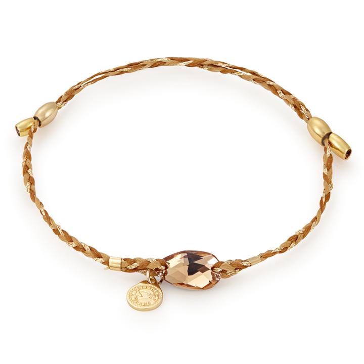 Alex And Ani Light Colorado Topaz Precious Threads Bracelet With Swarovski® Crystal, 14kt Gold Plated