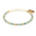 Alex And Ani Fern Beaded Bangle, Rafaelian Gold Finish