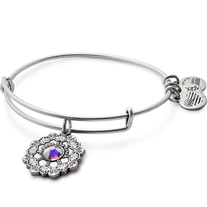 Alex And Ani Mother Of The Bride Charm Bangle, Rafaelian Silver Finish