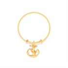 Alex And Ani Anchor Expandable Wire Ring, 14kt Gold Plated