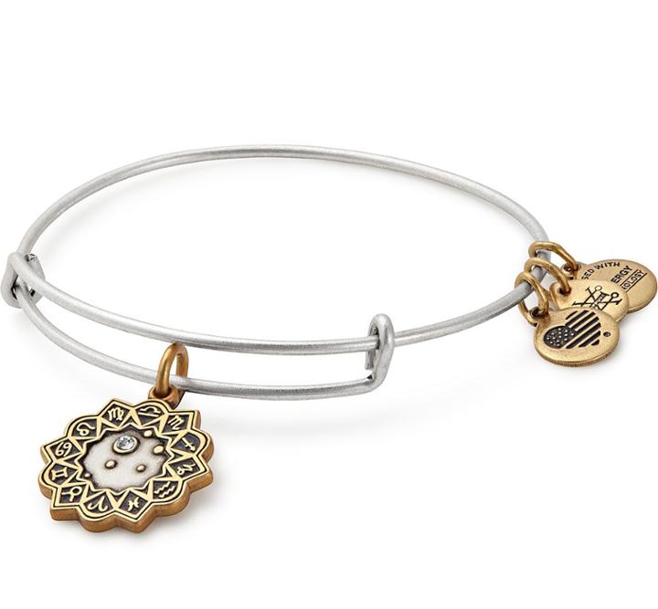 Alex And Ani Libra Two Tone Charm Bangle