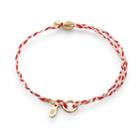 Alex And Ani Red Precious Threads Bracelet, 14kt Gold Plated