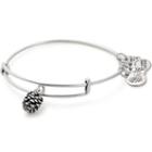 Alex And Ani Pinecone Charm Bangle Plan International, Rafaelian Silver Finish