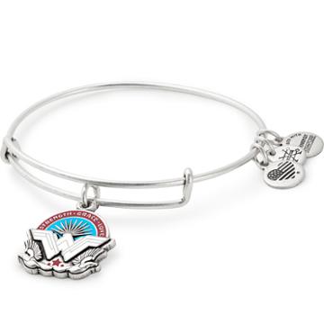 Alex And Ani Strength Grace Love Wonder Woman Charm Bangle, Rafaelian Silver Finish
