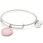 Alex And Ani Spiral Sun Charm Bangle Breast Cancer Research Foundation, Shiny Silver Finish