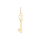 Alex And Ani Skeleton Key Necklace Charm, 14kt Gold Plated