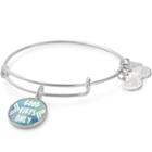 Alex And Ani Good Vibes Only Charm Bangle, Shiny Silver Finish