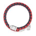 Alex And Ani Boston Red Sox Braided Leather Wrap, Rafaelian Silver Finish