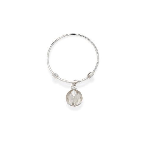 Alex And Ani Silver Shade Expandable Wire Ring With Swarovski  Crystals, Sterling Silver