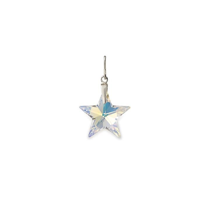Alex And Ani Silver Wish Necklace Charm With Swarovski® Crystal, Sterling Silver