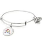 Alex And Ani Miami Marlins Color Infusion Charm Bangle, Rafaelian Silver Finish