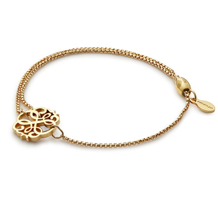 Alex And Ani Path Of Life Pull Chain Bracelet, 14kt Gold Plated Sterling Silver