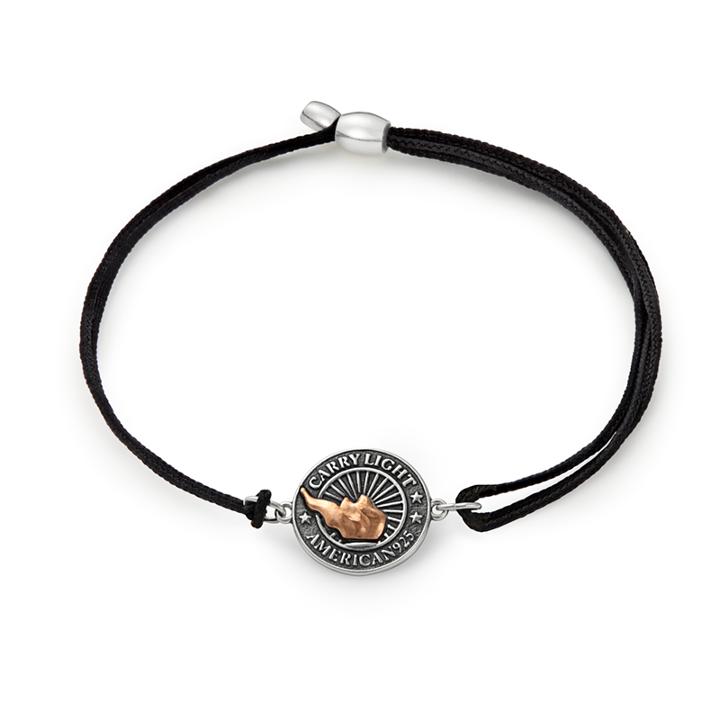 Alex And Ani Liberty Copper Carry Light  Pull Cord Bracelet, Sterling Silver