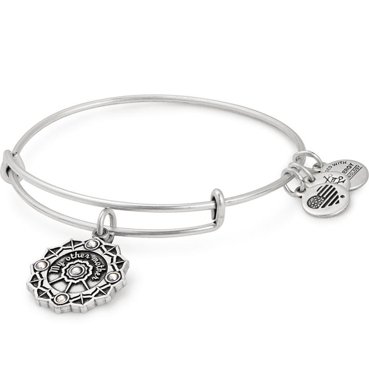 Alex And Ani Mother Of The Groom Charm Bangle, Rafaelian Silver Finish