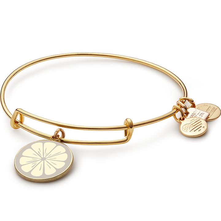 Alex And Ani Zest For Life Charm Bangle Alex's Lemonade Stand, Shiny Gold Finish