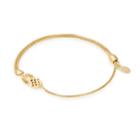 Alex And Ani Pineapple Pull Chain Bracelet, 14kt Gold Plated