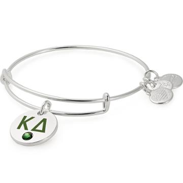Alex And Ani Kappa Delta Color Infusion Charm Bangle, Shiny Silver Finish