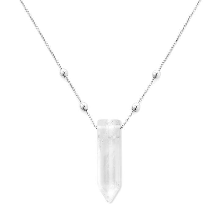 Alex And Ani Crystal Quartz Pendant Necklace, Sterling Silver