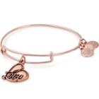 Alex And Ani Love Charm Bangle, Shiny Rose Gold Finish