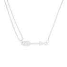 Alex And Ani Arrow Pull Chain Necklace, Sterling Silver