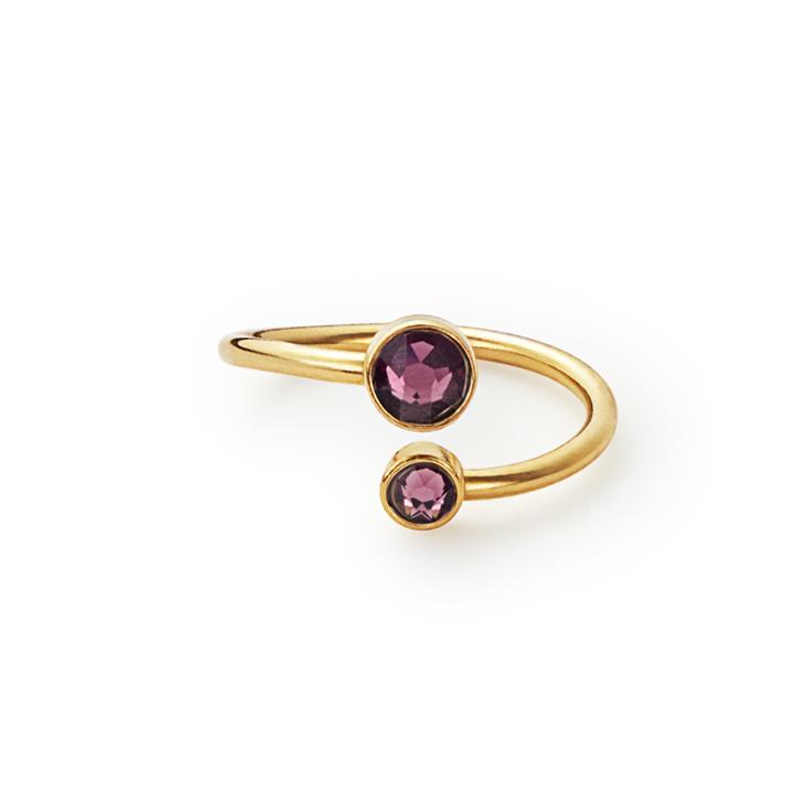 Alex And Ani February Ring Wrap With Swarovski  Crystals, 14kt Gold Plated